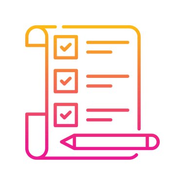 Misafir Listesi Vektör Gradyan simgesi çizimi. EPS 10 Dosyası