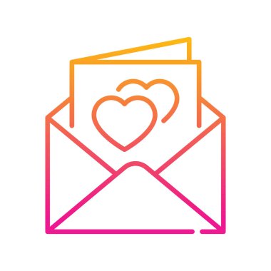 Aşk vektör Gradyan ikon stili illüstrasyon ister. EPS 10 Dosyası