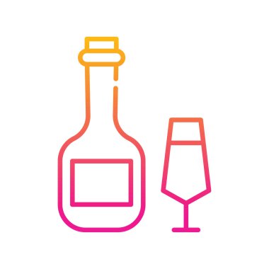 Happy hour vektörü Gradyan simge çizimi. EPS 10 Dosyası