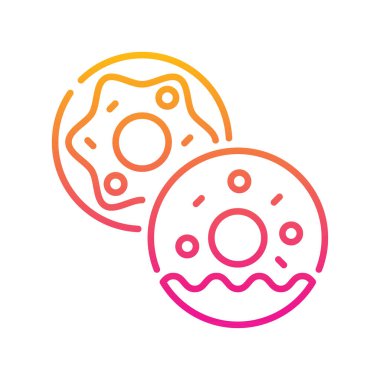 Tatlı çörek vektörü Gradyan simgesi çizimi. EPS 10 Dosyası