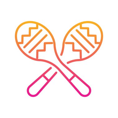 Maracas vektörü Gradyan simgesi çizimi. EPS 10 Dosyası