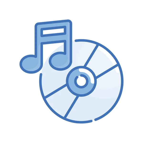 Vecteur Musique Illustration Style Icône Série Bleue Fichier Eps — Image vectorielle