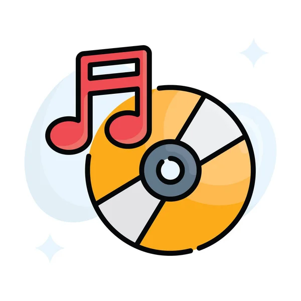 Music Vector Filled Outline Background Icon Style Illustration Eps File — Stock Vector