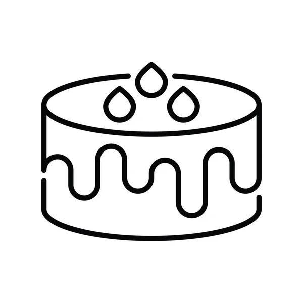 Gâteau Vectoriel Illustration Style Icône Contour Fichier Eps — Image vectorielle