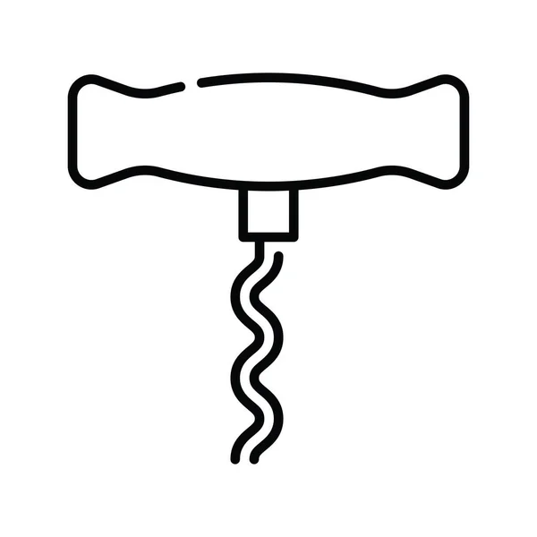 Corkscrew Vector Outline Icon Style Illustration Eps File — Stock Vector