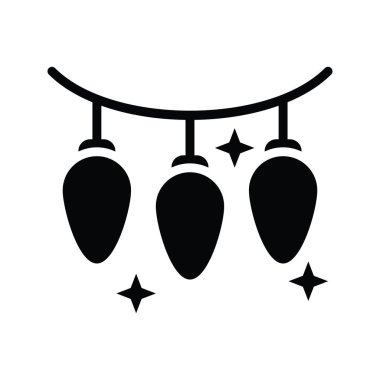 Party Lights vektör simgesi çizimi. EPS 10 Dosyası