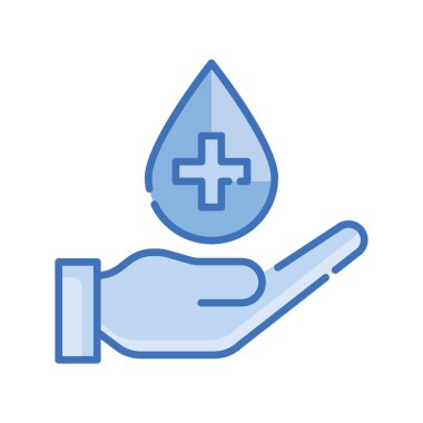 Donör Vector Blue serisi Icon tasarım illüstrasyonu. Beyaz arkaplandaki EPS 10 Dosyası