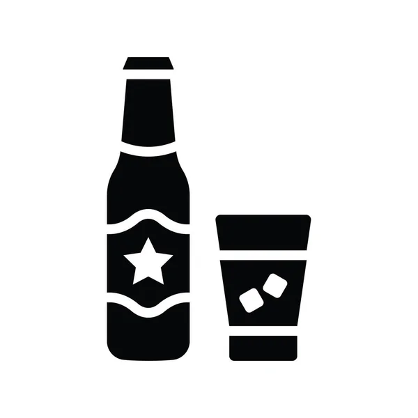 Soft Drink Vektor Solide Icon Style Illustration Eps Datei — Stockvektor