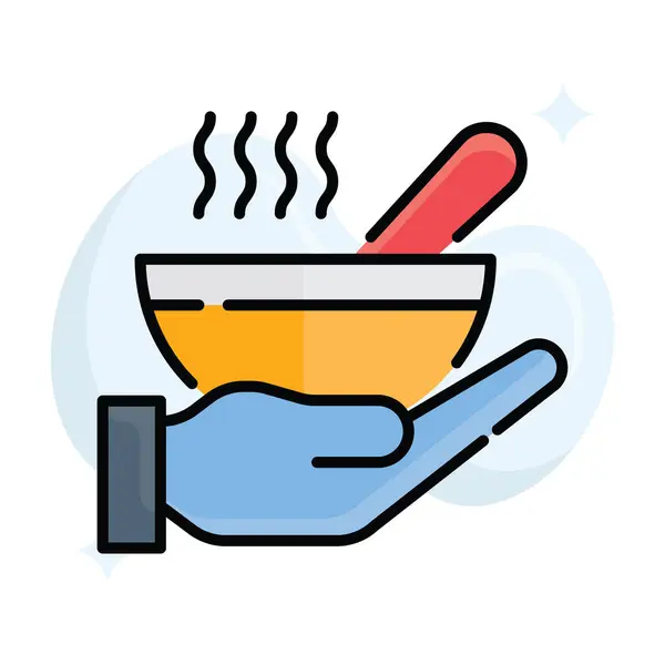Суп Кухонный Вектор Заполненный Очертания Lled Икона Дизайн Иллюстрации Eps — стоковый вектор