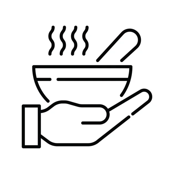 Sopa Cozinha Vector Esboço Icon Lled Ilustração Projeto Arquivo Eps — Vetor de Stock