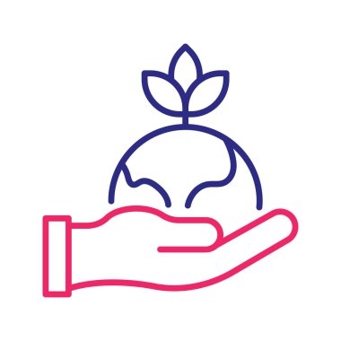 Çevre vektörü İki renk çizgisi simgesi çizimi. EPS 10 dosyası