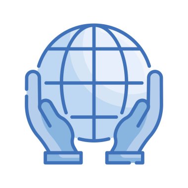 Mavi Gezegen vektörü serisi resimlemesini kaydet. EPS 10 dosyası