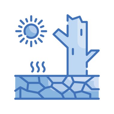 Çöl vektörü Mavi serisi ikon biçimi illüstrasyonu. EPS 10 dosyası