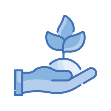 Botanik vektörü Mavi serisi simge biçimi illüstrasyonu. EPS 10 dosyası