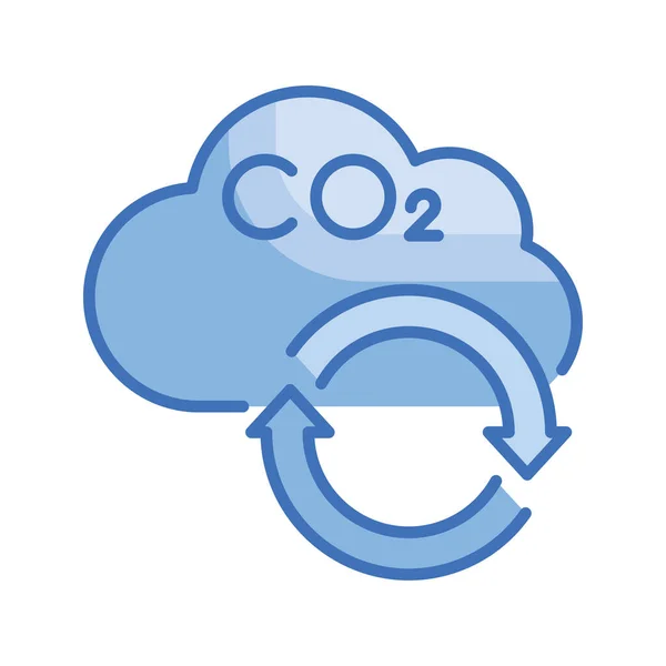 Karbon Döngüsü Vektörü Mavi Serisi Ikon Biçimi Illüstrasyonu Eps Dosyası — Stok Vektör