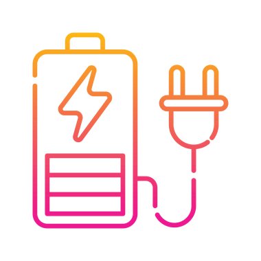 Batarya vektörü Gradyan simgesi çizimi. EPS 10 dosyası