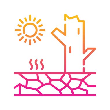 Çöl vektörü Gradyan simgesi çizimi. EPS 10 dosyası