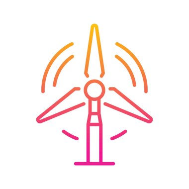 Eko türbin vektörü Gradyan simgesi çizimi. EPS 10 dosyası