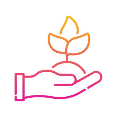 Botanik vektörü Gradyan simgesi çizimi. EPS 10 dosyası