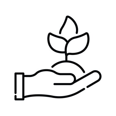 Botanik vektör ana hatları simge biçimi illüstrasyonu. EPS 10 dosyası