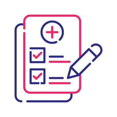 öge listesi vektörü 2 renk simgesi çizimi. EPS 10 Dosyası