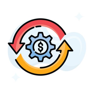 para yönetimi vektörü ana hatları simge biçimi illüstrasyonunu doldurdu. EPS 10 Dosyası