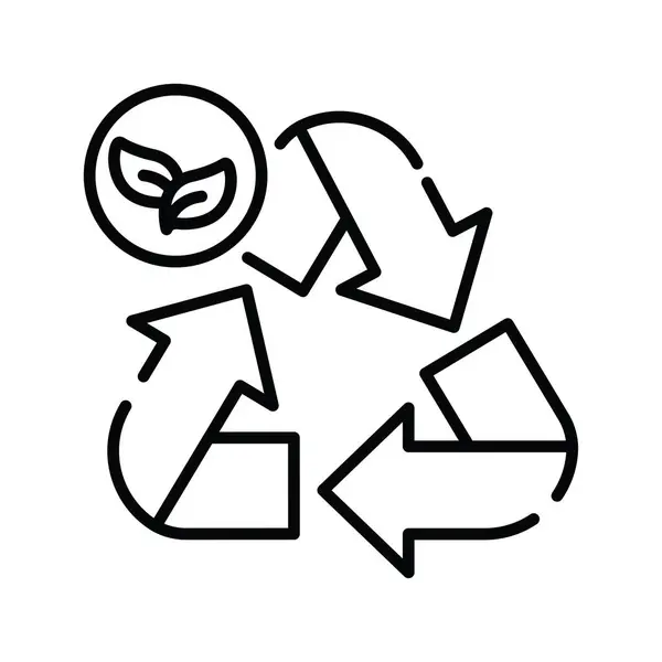Illustration Style Icône Contour Vectoriel Recyclable Fichier Eps — Image vectorielle
