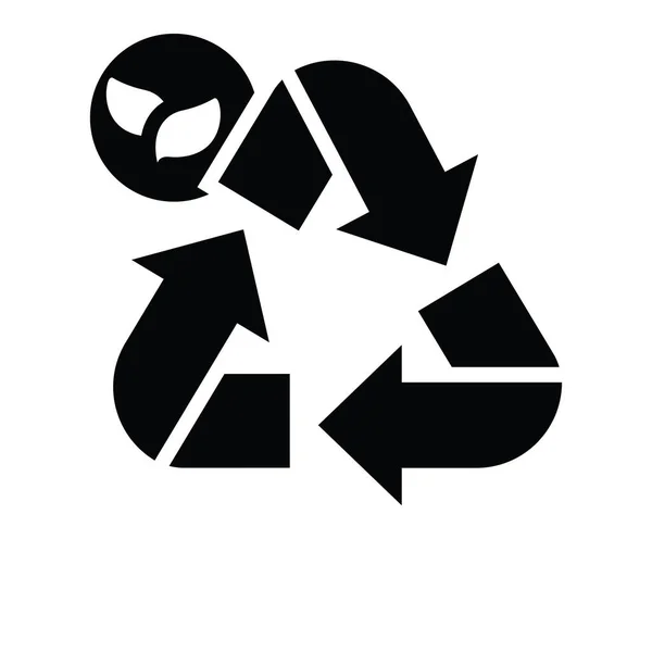Recyclingbarer Vektor Illustration Solid Icon Stil Eps Datei — Stockvektor