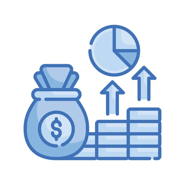 Geschäftsinvestitionsvektor Blue Series Icon Style Illustration Eps Datei — Stockvektor