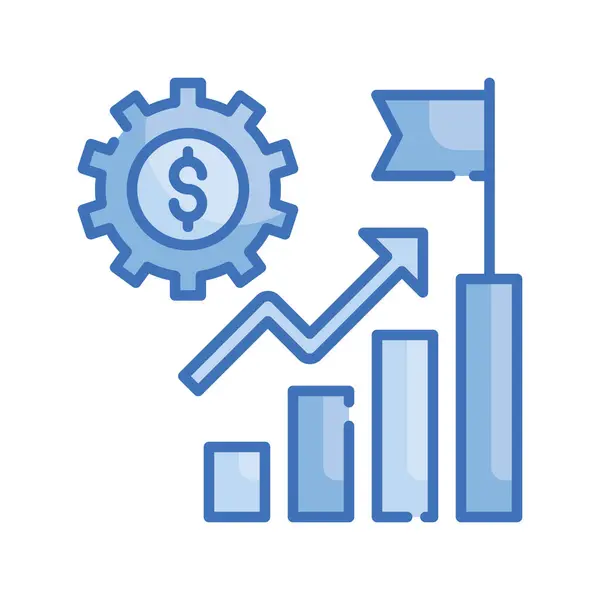 Finanz Entwicklungsvektor Blue Series Icon Style Illustration Eps Datei — Stockvektor
