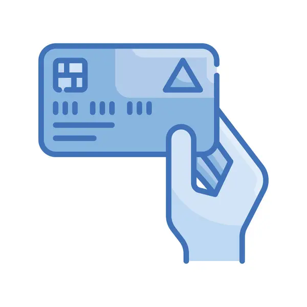Hitelkártya Fizetési Vektor Kék Sorozat Ikon Stílusú Illusztráció Eps Akta — Stock Vector