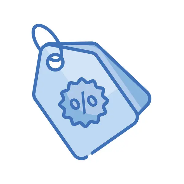 Shopping Tag Vector Blue Series Icon Style Illustration Eps File — Stock Vector