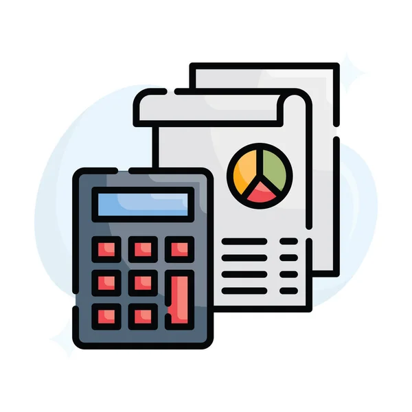 Accounting Vector Filled Outline Icon Style Illustration Eps File — Stock Vector