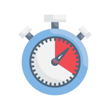 Kronometre vektörü Düz simge biçimi illüstrasyonu. EPS 10 Dosyası