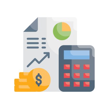 Flat simge biçimi illüstrasyonunu finanse et. EPS 10 Dosyası