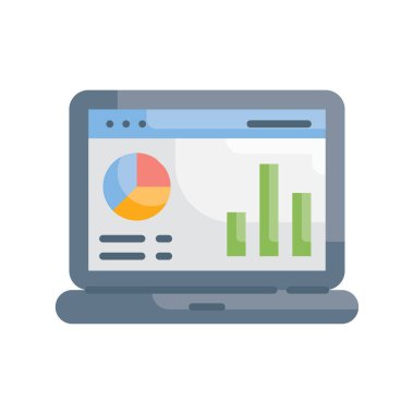 iş web sitesi vektörü Flat simge biçimi illüstrasyonu. EPS 10 Dosyası