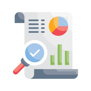 Veri tablosu vektörü Düz simge biçimi illüstrasyonu. EPS 10 Dosyası