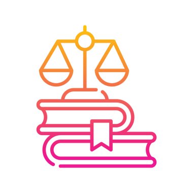 İş hukuku vektörü Gradyan simgesi çizimi. EPS 10 Dosyası