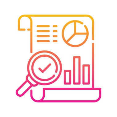 veri grafiği vektörü Gradyan simgesi çizimi. EPS 10 Dosyası