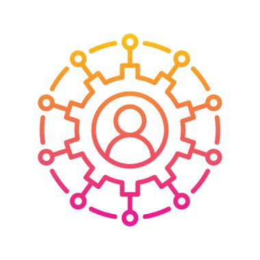 İş yönetimi vektörü Gradyan simge biçimi illüstrasyonu. EPS 10 Dosyası