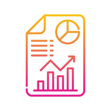 İstatistiksel değerlendirme vektörü Gradyan simgesi çizimi. EPS 10 Dosyası