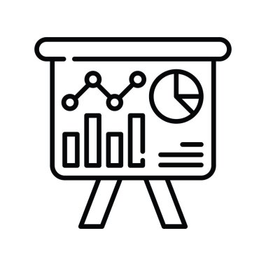business graph vektör taslağı simge biçimi illüstrasyonu. EPS 10 Dosyası