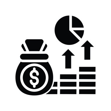 İş yatırımı vektörü simge stili resimleme. EPS 10 Dosyası