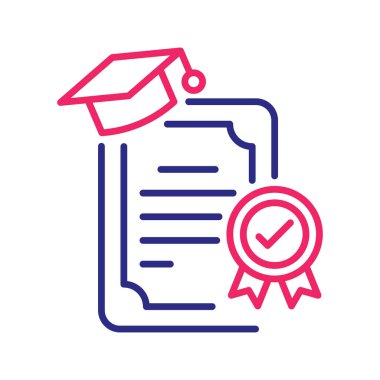 Bekarlar iki renk çizgisi simgesi çizimi. EPS 10 dosyası