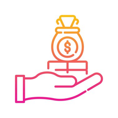 Kredi vektörü Gradyan simgesi çizimi. EPS 10 dosyası