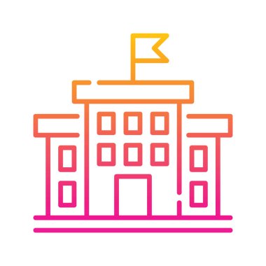 Kampüs vektörü Gradyan simgesi çizimi. EPS 10 dosyası