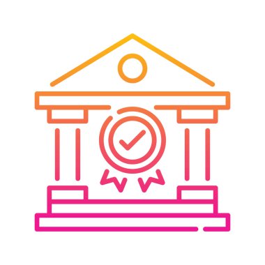 Akredite edilmiş vektör Gradyan simgesi çizimi. EPS 10 dosyası