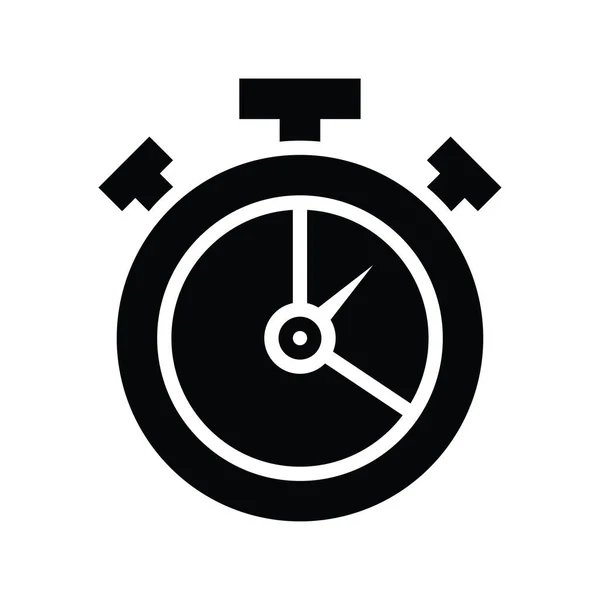 Stopwatch Vettore Solido Icona Stile Illustrazione File Eps — Vettoriale Stock
