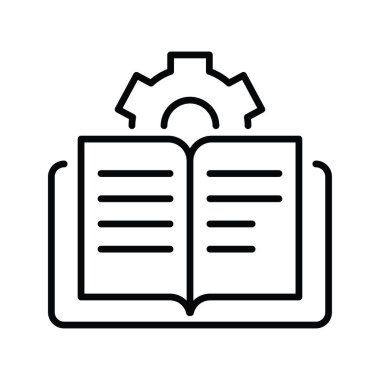 vektör ana hatlarını çalış simge biçimi illüstrasyonu. EPS 10 dosyası