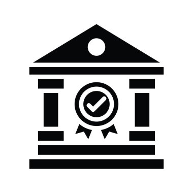 Akredite edilmiş vektör katı simge biçimi illüstrasyonu. EPS 10 dosyası